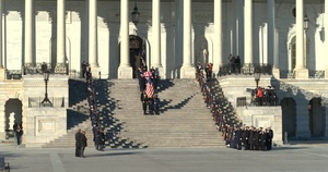 Jimmy Carter departs the U.S. Capitol