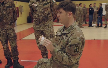 U.S. Soldiers, Italian Red Cross Train Together in Hemorrhage Control