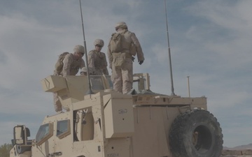 U.S. Marines with 2nd Battalion, 23rd Marine Regiment conduct motorized operations during training for upcoming deployment