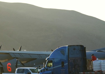 CAL GUARD C-130's activated to support wildland fire suppression operations in Southern California
