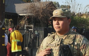 California Army National Guard Military Police provide traffic check point support near Eaton Fire area