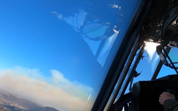 Inside the cockpit of California National Guard's MAFFS 6 C-130J supporting firefighting efforts against Palisades Fire