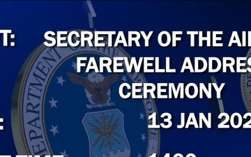 Secretary of the Air Force Frank Kendall, Farewell Address