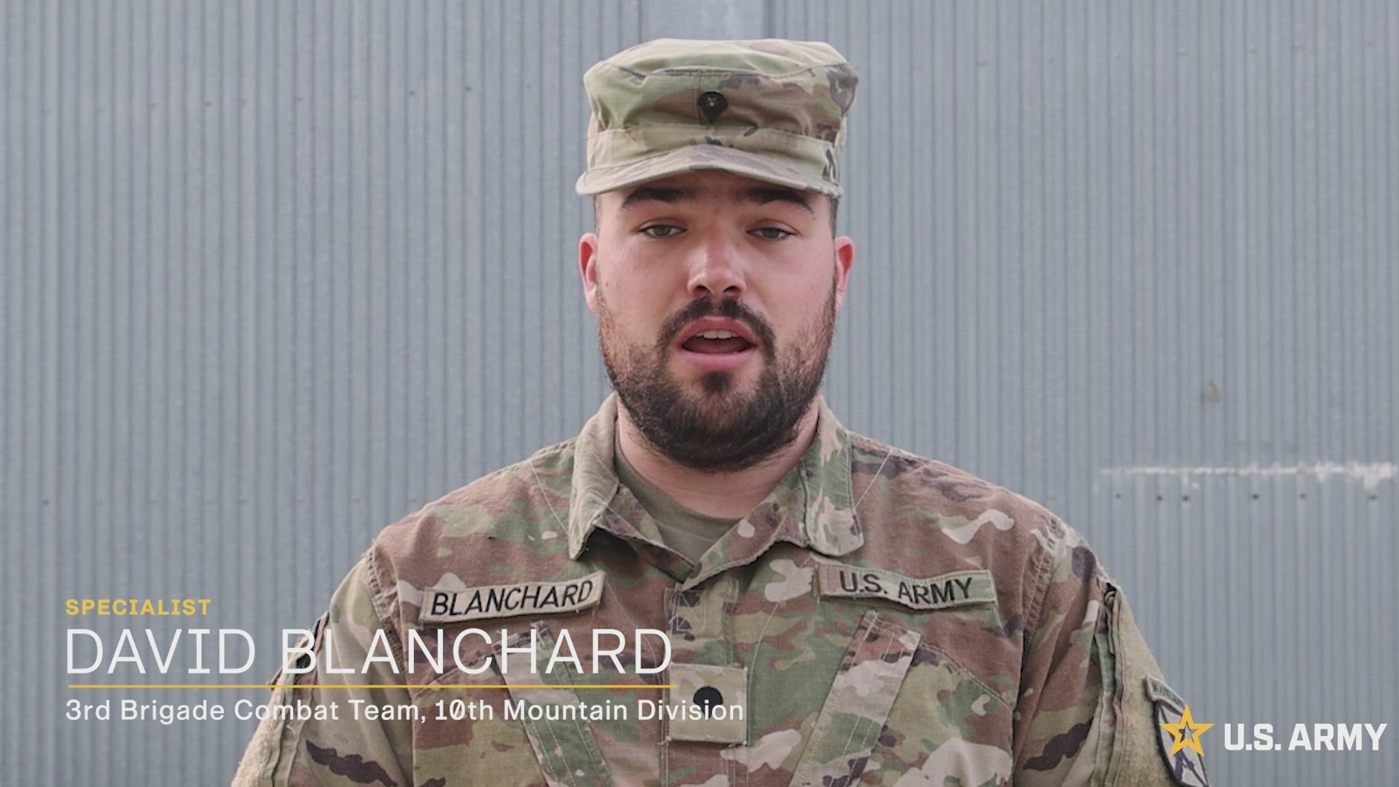 Spc. David Blanchard, a 15E Unmanned Aircraft System Repair Specialist assigned to the 317th Brigade Engineer Battalion, 3rd Brigade Combat Team, 10th Mountain Division, talks about his occupational specialty at Mihail Kogalniceanu Airbase (MKAB), Romania on Jan. 8, 2025. Spc. Blanchard explained why he chose to be a 15E and what his job entails both on a daily basis and as an overall asset to the U.S. Army. (U.S. Army Video by Sgt Kourtney Nunnery)