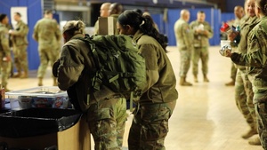 B-Roll: National Guard Soldiers and Airmen In-Process for 60th Presidential Inauguration at D.C. Armory