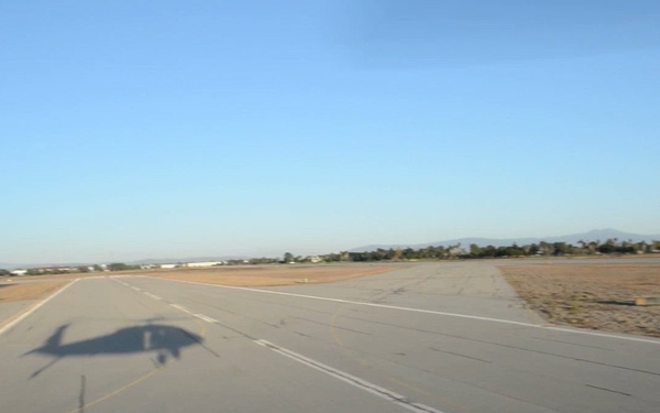 California Army National Guard members view wildfire devastation`