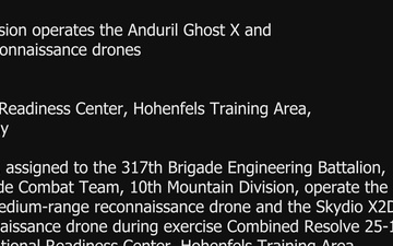 10th Mountain Division operates the Anduril Ghost X and the Skydio X2D reconnaissance drones