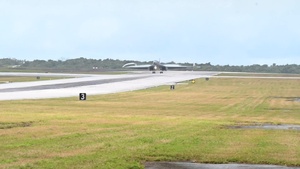 A Bomber Task Force deployment of U.S. Air Force B-1B Lancers from Ellsworth Air Force Base arrive at Andersen Air Force Base