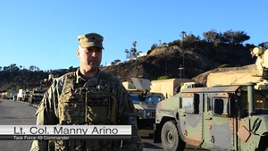 California Army National Guard provides security at L.A. wildfire sites