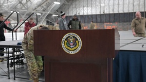 Joint Base Andrews sets up for President Biden’s sendoff ceremony