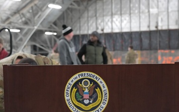 Joint Base Andrews sets up for President Biden’s sendoff ceremony