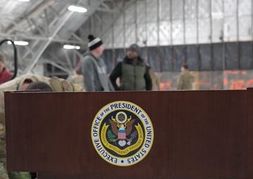 Joint Base Andrews sets up for President Biden’s sendoff ceremony