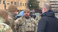 B-Roll: Virginia National Guard Soldiers work with Metropolitan Police Department (MPD) officers at traffic control points around D.C. in support of the 60th Presidential Inauguration