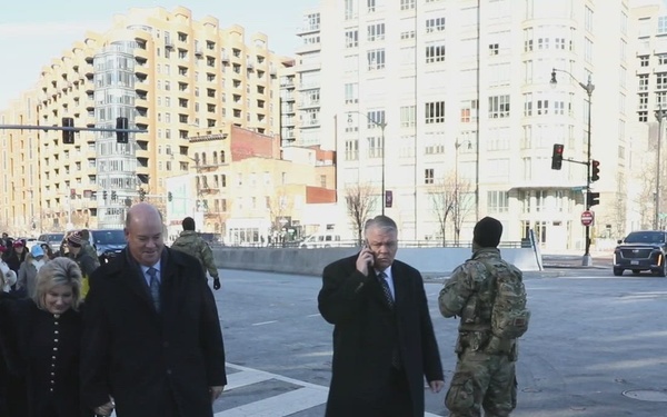 Service Members Manage Traffic Control Points During the 60th Presidential Inauguration