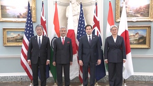 Secretary of State, Marco Rubio meets with Indo-Pacific Quad Foreign Ministers