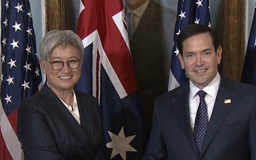 Secretary of State Marco A. Rubio meets with Australian Foreign Minister Penny Wong at the Department of State