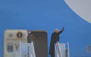 President Trump departs Joint Base Andrews for first trip of second term