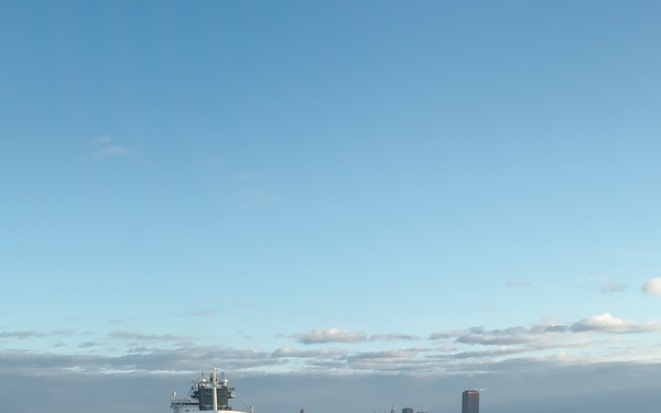 U.S. Coast Guard underway to assist motor vessel beset by ice Lake Erie