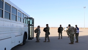 401st Military Police Company arrive at Biggs Army Airfield