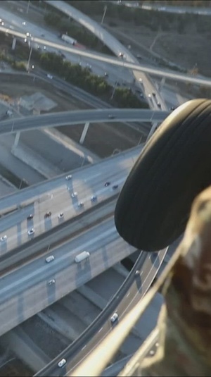 Cal Guard flyover of Palisades Damages from Los Angeles wildfires 2025