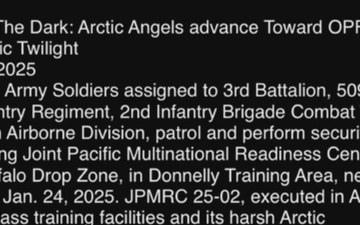 Through The Dark: Arctic Angels Advance Toward OPFOR Under The Arctic Twilight