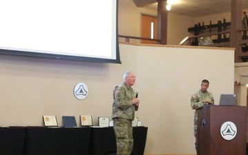 Fort McCoy senior commander provides comments during January 2025 town hall meeting