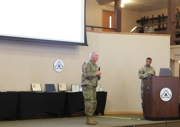 Fort McCoy senior commander provides comments during January 2025 town hall meeting