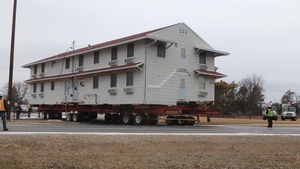 Contractors move first of five World War II-era barracks in 2025, Part 5