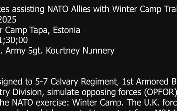 5-7 Cav assist NATO Forces with Training during Exercise Winter Camp