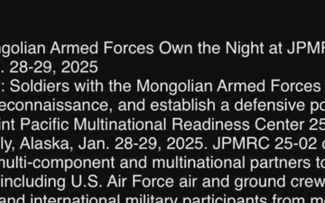 Mongolian Forces Own the Night at JPMRC 25-02