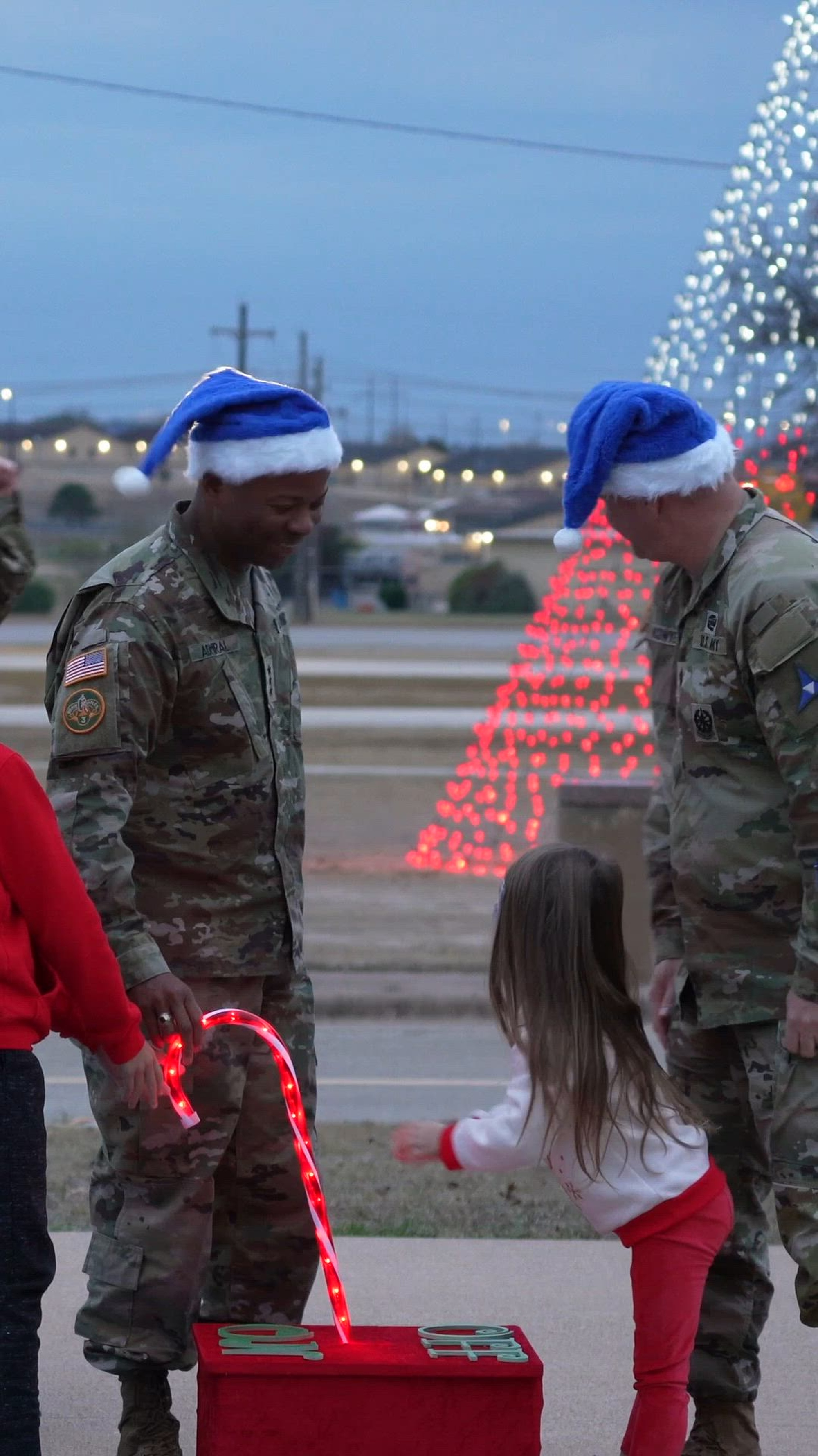 Fort Cavazos and the III Armored Corps ushered in the holiday season with their annual tree lighting ceremony on December 6, 2024. U.S. Army Lt. Gen. Kevin Admiral, Commanding General of the III Armored Corps and Fort Cavazos, and U.S. Army Chaplain (Cpt.) Allen Lindholt, with the 1st Battalion, 62nd Air Defense, 69th Air Defense Artillery Brigade, delivered remarks, emphasizing the significance of this time-honored tradition. The event featured festive performances by the 1st Cavalry Division Band and the Meadows Elementary School Choir, filling the air with holiday cheer as the community gathered to celebrate the season.