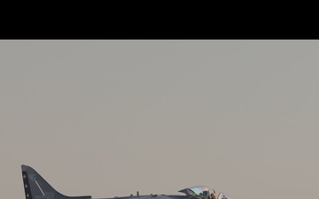 U.S. Marine Corps AV-8B Harriers with VMA-231 arrive at Naval Air Facility El Centro (B-Roll)