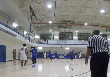 Tinker defeats Holloman 70-67 in Military Basketball Association game in New Mexico (B-Roll)