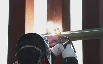 B-Roll: US Marines use welding to assist with border security mission