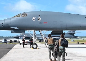 34th Expeditionary Bomb Squadron B-1B Lancer supports Bomber Task Force 25-1 mission