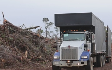 Hurricane Helene Recovery: Montgomery Chipper Site Montgomery County, Georgia.