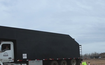 Hurricane Helene Recovery: Temporary Debris Storage and Reduction Site in Lowndes County, Georgia.