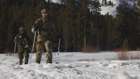 U.S. Marines and Airmen conduct a Biathalon during Scout Skier Course 1-25