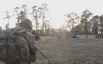 XVIII Airborne Corps Brigade Separates Best Squad Competition: Day 2 Chinook Flight B-Roll