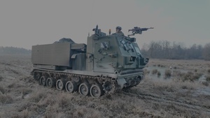 41st Field Artillery Brigade Soldiers conduct a dry-fire rehearsal during brigade evaluation exercise