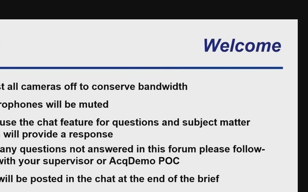 AcqDemo CCAS Life Cycle Training
