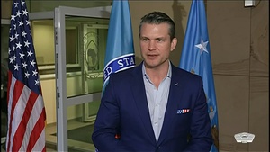 Hegseth Briefs Press in Germany