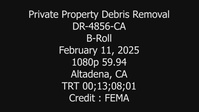 U.S. Army Corps of Engineers clears debris from a house in Altadena