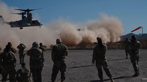 USAF Reserve 944th Fighter Wing Reserve Citizen Airmen work with other units to rescue and transport simulated patients in a base emergency response exercise under austere conditions as part of Exercise Desert Hammer