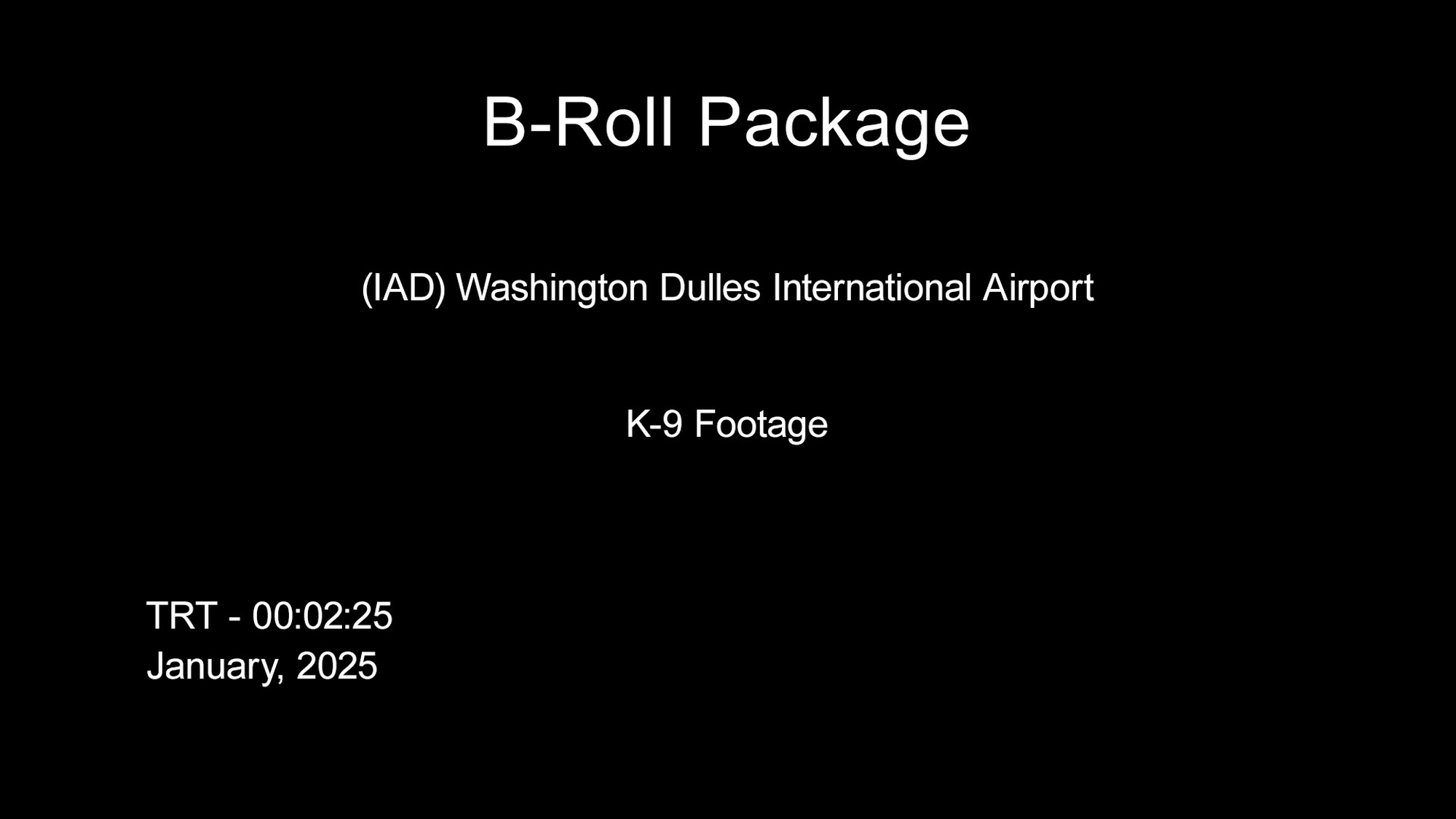 B-Roll footage of TSA Explosive Canine teams screening passengers at Dulles International Airport (IAD) in Dulles, VA.