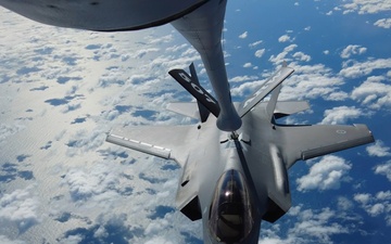 RAAF F-35As receive fuel from USAF KC-135 during exercise CN25