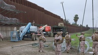 U.S. Marines mount concertina wire along southern border