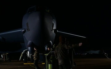 Minot B-52s take off in support of Bomber Task Force Europe 25-2