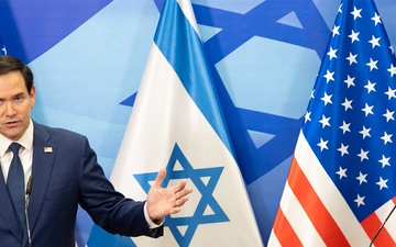 Secretary of State Marco A. Rubio and Israeli Prime Minister Benjamin Netanyahu deliver joint statements to the press in Jerusalem, Israel.