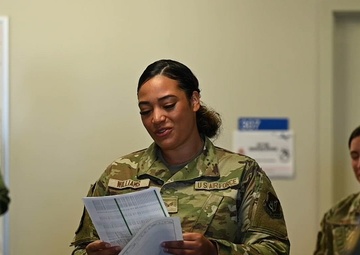 34th Expeditionary Bomb Squadron B-1B Lancer takes off during BTF 25-1 Feb. 16, 2025